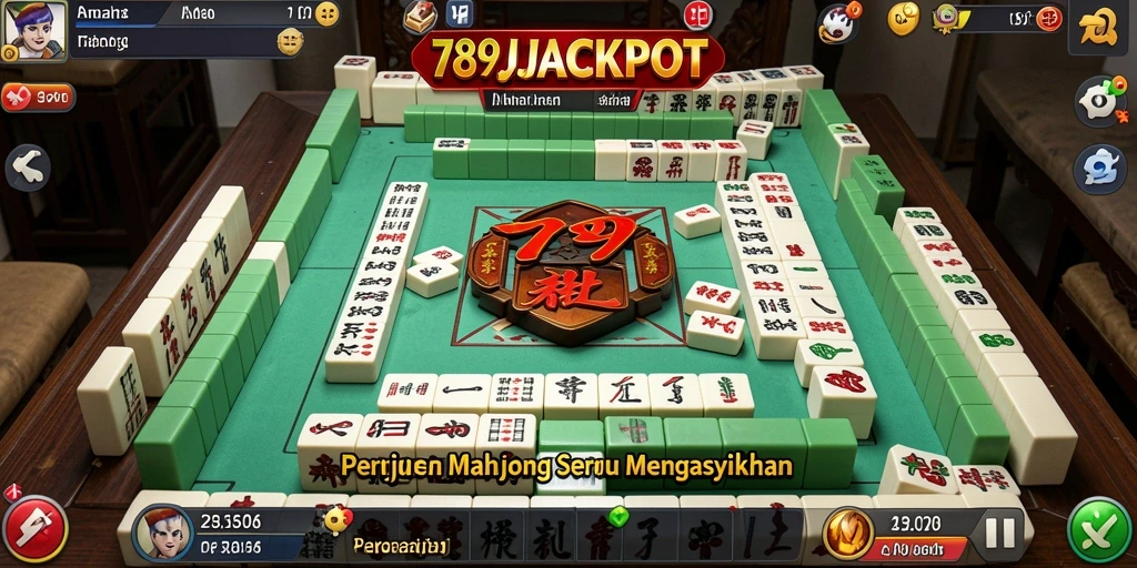 Tampilan gameplay Mahjong yang seru dan penuh strategi.