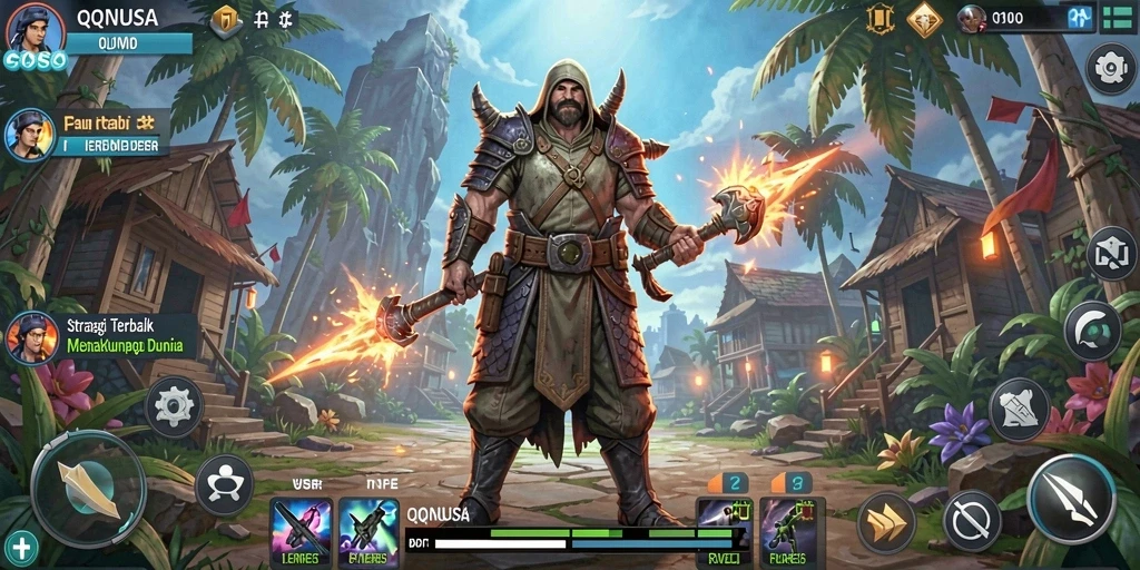 Tampilan gameplay QQNUSA yang menegangkan dan strategis.
