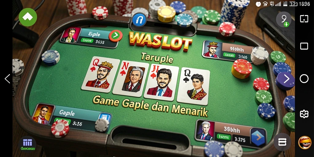 Tampilan gameplay Gaple yang menarik dan intuitif.